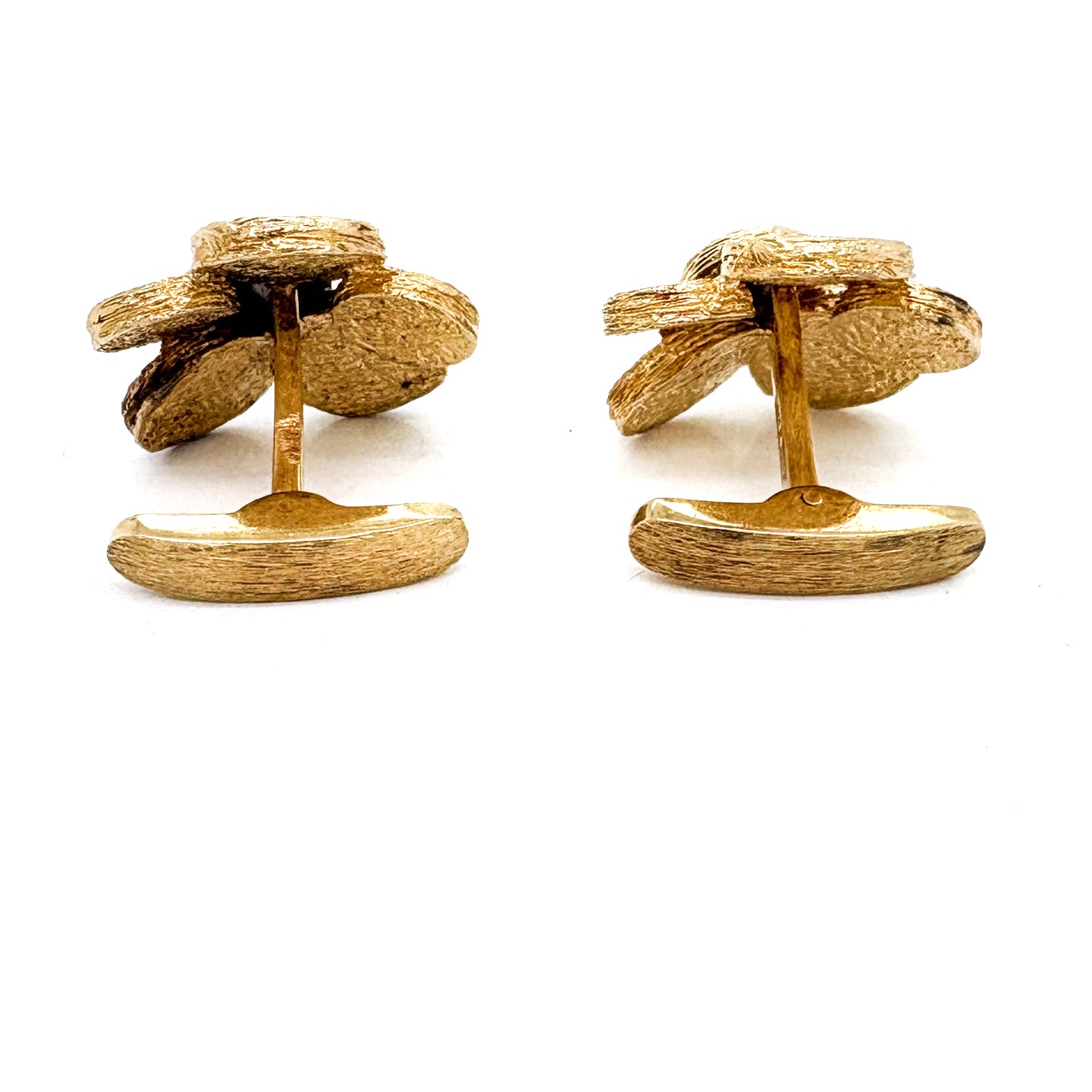 Ogden Of Harrogate Jewellery A Pair of Vintage Green Hardstone Cufflinks Circa 1960s