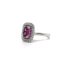 Ogden Of Harrogate Jewellery A Pink Sapphire and Diamond Cluster Ring
