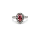 Ogden Of Harrogate Jewellery A Pink Tourmaline and Diamond Cluster Ring
