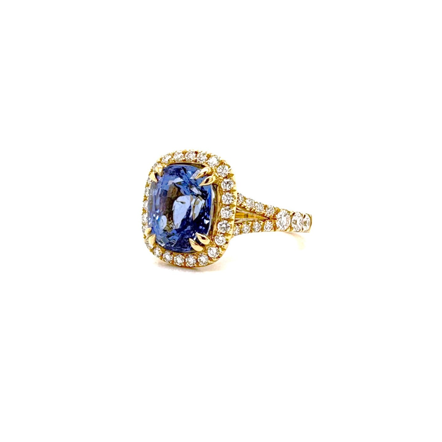 Ogden Of Harrogate Jewellery A Sapphire and Diamond Cluster Ring