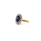 Ogden Of Harrogate Jewellery A Sapphire and Diamond Cluster Ring