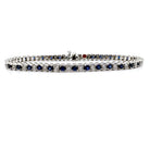 Ogden Of Harrogate Jewellery A Sapphire and Diamond Line Bracelet