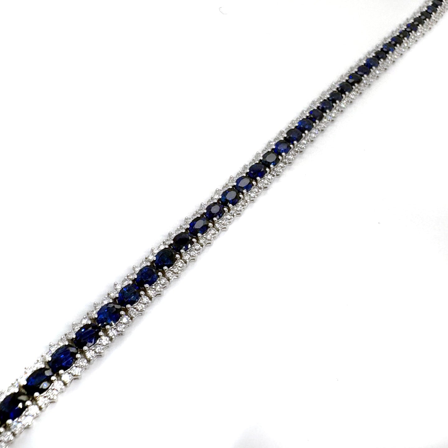 Ogden of Harrogate Jewellery A Sapphire and Diamond Line Bracelet