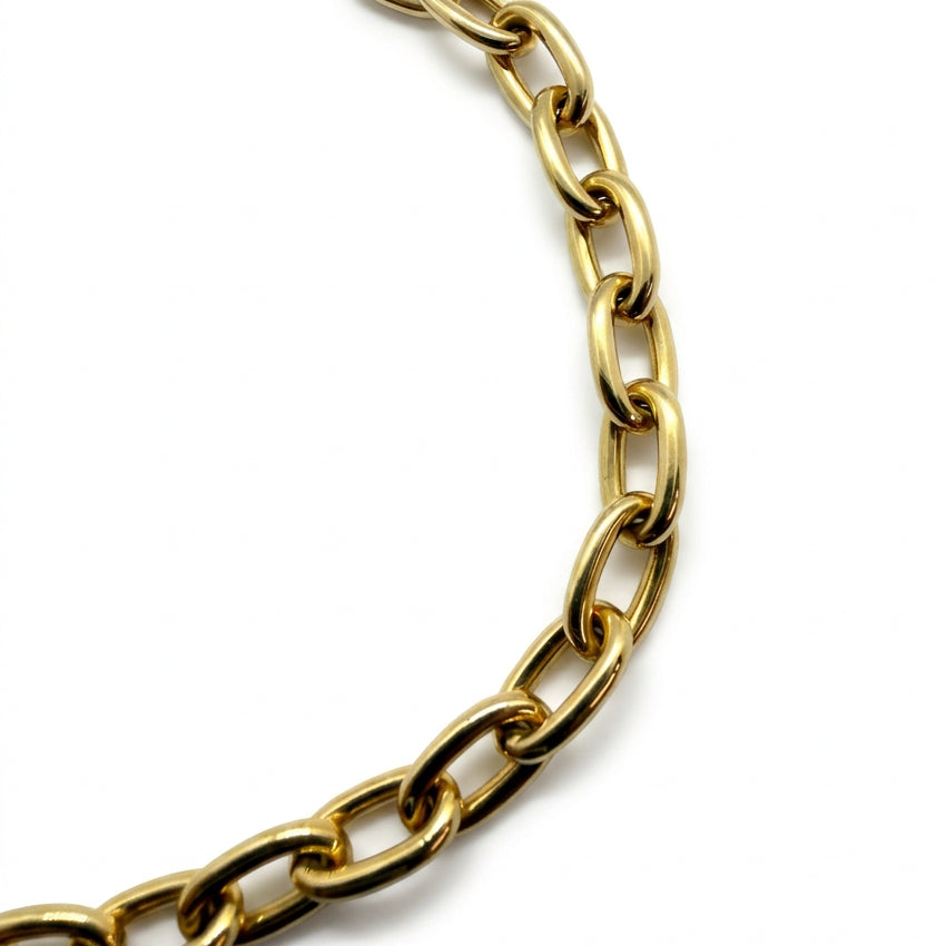 Ogden Of Harrogate Jewellery A Solid Link Trace Style Bracelet in 9ct Yellow Gold