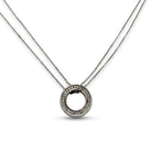 Ogden Of Harrogate Jewellery An 18ct White Gold And Diamond Boodles Roulette Pendant on a Double Chain