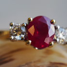 Ogden of Harrogate Jewellery An 18ct Yellow Gold Ruby and Diamond Ring