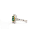 Ogden Of Harrogate Jewellery An Emerald and Diamond Cluster Ring