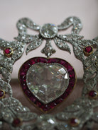 Ogden Of Harrogate Jewellery Belle Époque Diamond & Ruby Edwardian Brooch *POA*