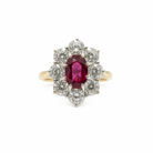 Ogden of Harrogate Jewellery Diamond and Ruby Cluster Ring