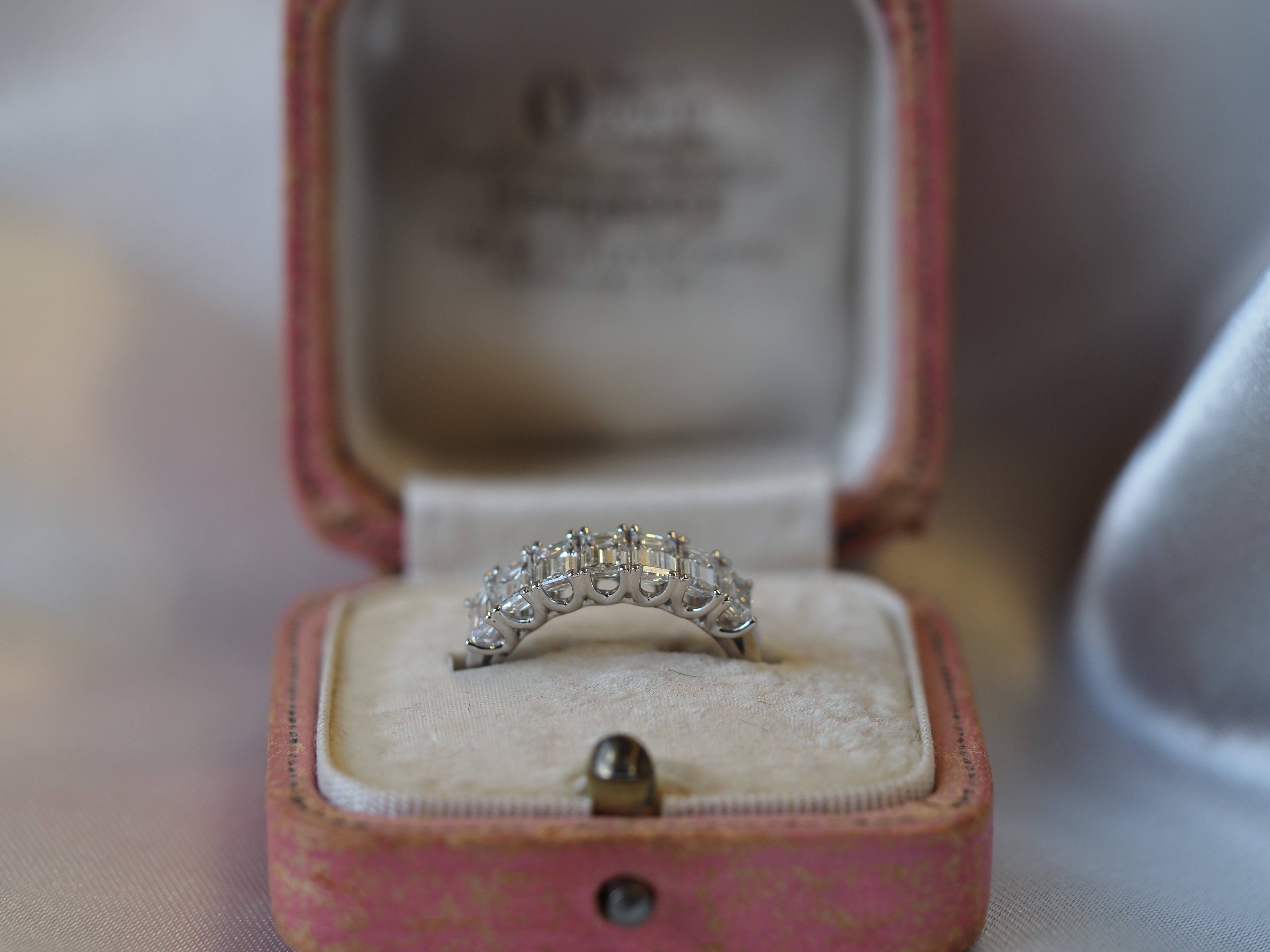 Ogden Of Harrogate Jewellery Diamond Baguette Half-Eternity Ring in Platinum