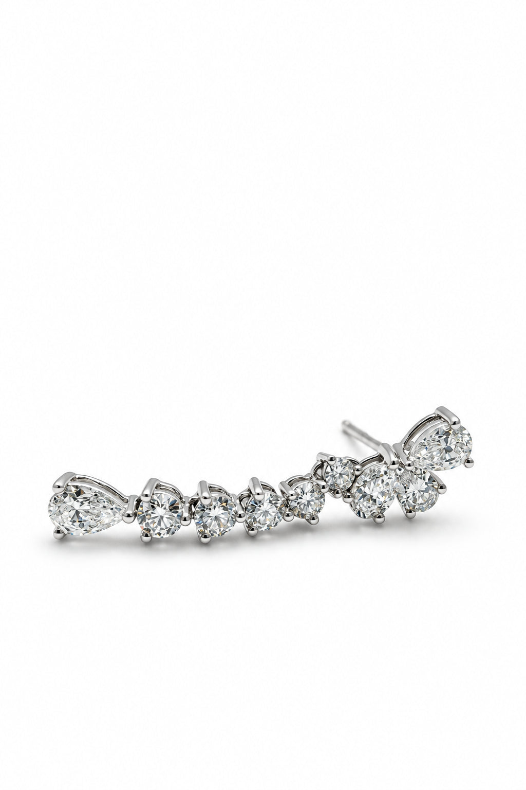 Ogden Of Harrogate Jewellery Diamond Dangly Earrings, 18ct White Gold