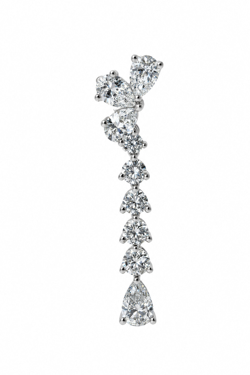 Ogden Of Harrogate Jewellery Diamond Dangly Earrings, 18ct White Gold