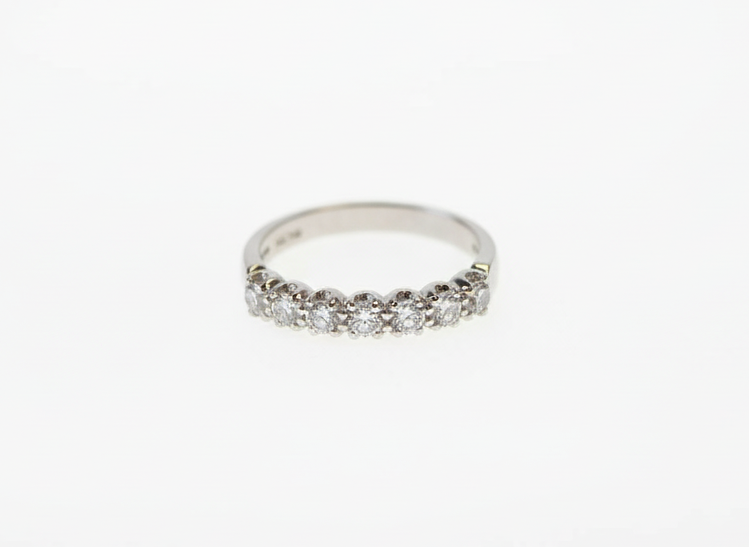 Ogden of Harrogate Jewellery Diamond Half-Eternity Ring in Platinum