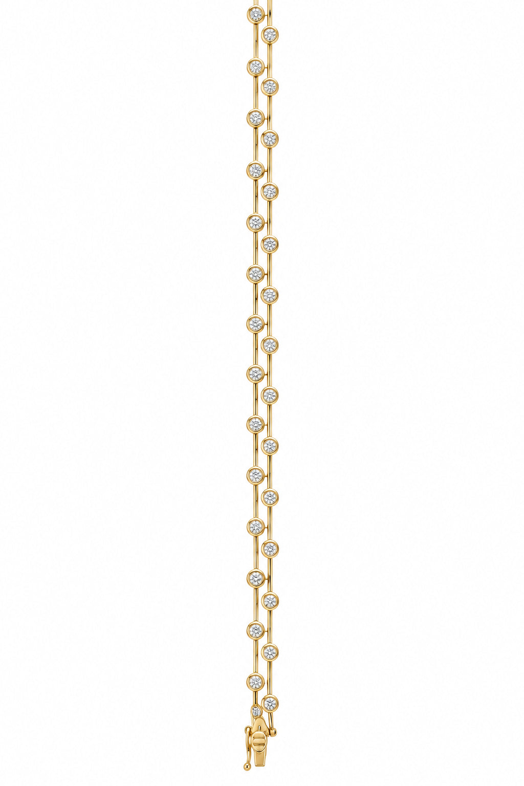 Ogden Of Harrogate Jewellery Double Row Diamond Set Bubble Bracelet, 18ct Yellow Gold