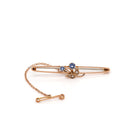 Ogden of Harrogate Jewellery Edwardian 15ct Yellow Gold Sapphire and Pearl Bar Brooch