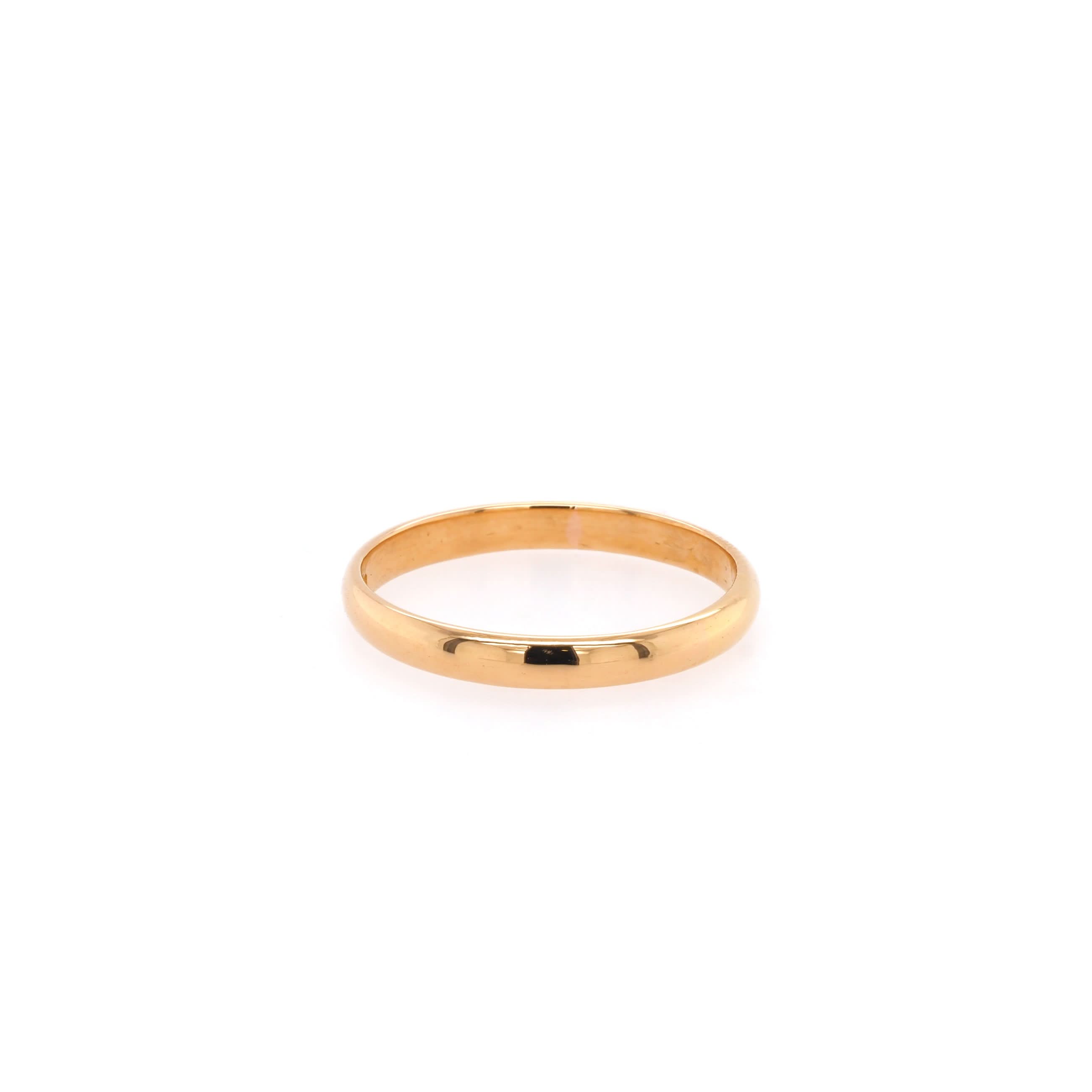 Ogden of Harrogate Jewellery Edwardian 22ct Yellow Gold Wedding Band, c.1913