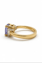 Ogden Of Harrogate Jewellery Lavender Sapphire and Diamond Three-Stone Ring, 18CT Yellow/White Gold