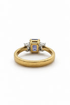 Ogden Of Harrogate Jewellery Lavender Sapphire and Diamond Three-Stone Ring, 18CT Yellow/White Gold