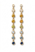 Ogden Of Harrogate Jewellery Multi Stone Drop earrings in 9ct Yellow Gold