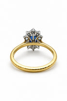 Ogden Of Harrogate Jewellery Oval Sapphire and Diamond Cluster Ring, 18ct Yellow Gold