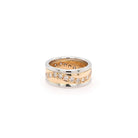 Ogden of Harrogate Jewellery Platinum and 14ct Yellow Gold Diamond-Set Wide Dress Ring