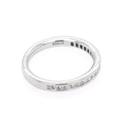 Ogden of Harrogate Jewellery Platinum Channel-Set Diamond Half Eternity Ring, 0.42ct