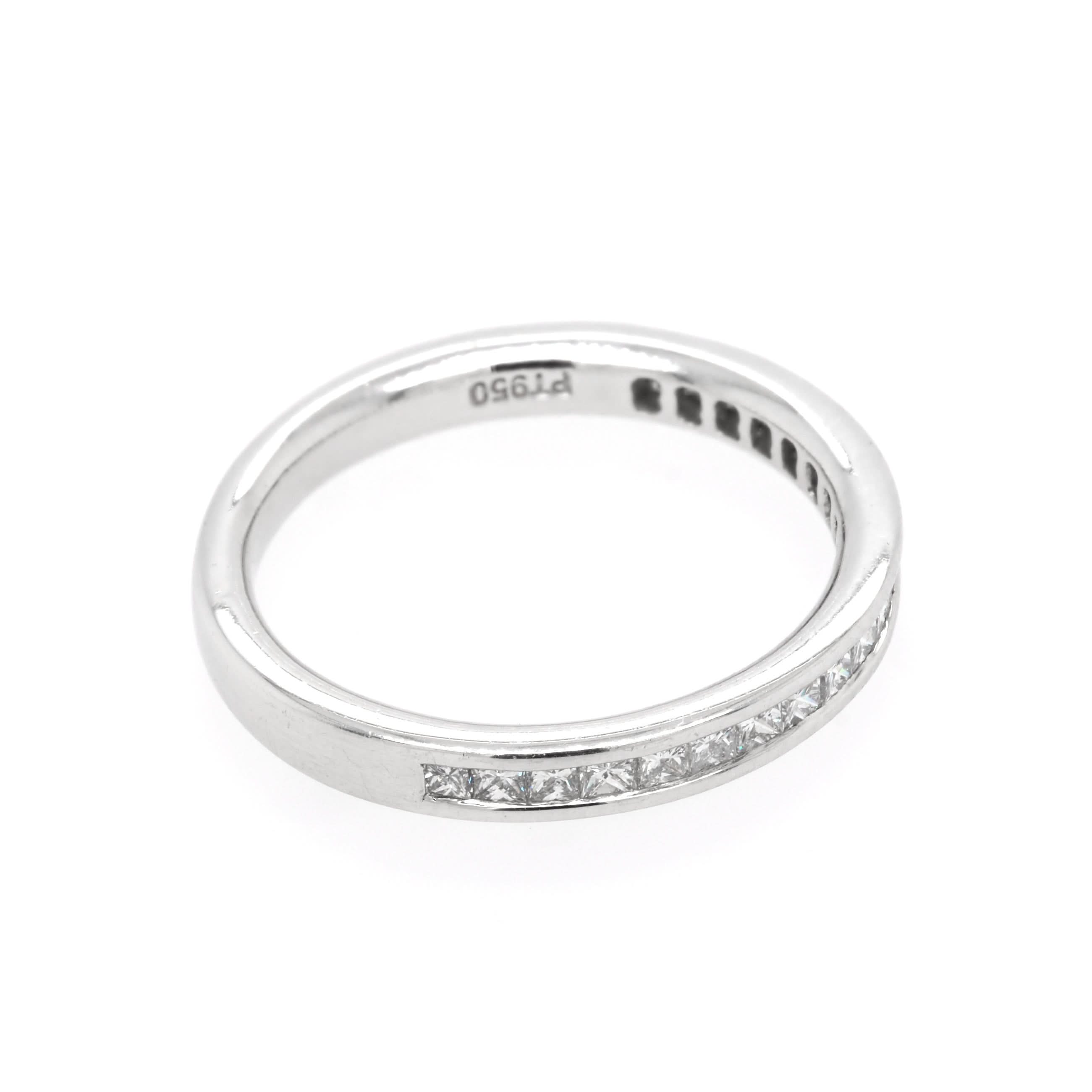 Ogden of Harrogate Jewellery Platinum Channel-Set Diamond Half Eternity Ring, 0.42ct