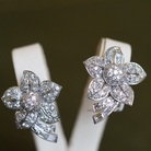 Ogden of Harrogate Jewellery Platinum Diamond 3.80ct Pave Earrings c.1950