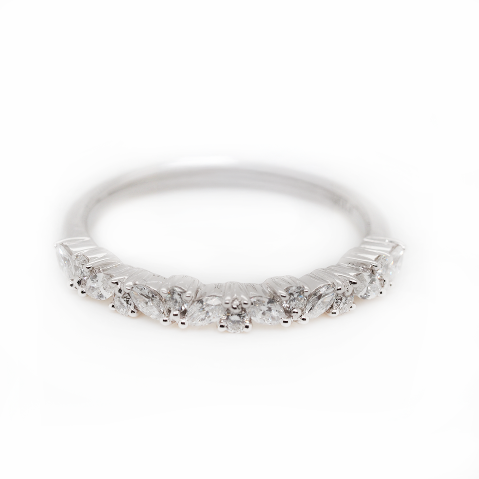 Ogden of Harrogate Jewellery Platinum Diamond Set Half Eternity Ring