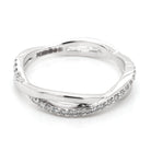 Ogden of Harrogate Jewellery Platinum Diamond-Set Wavy Ring