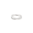 Ogden of Harrogate Jewellery Platinum Diamond-Set Wavy Ring
