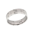Ogden of Harrogate Jewellery Platinum Diamond-Set Wide Dress Band