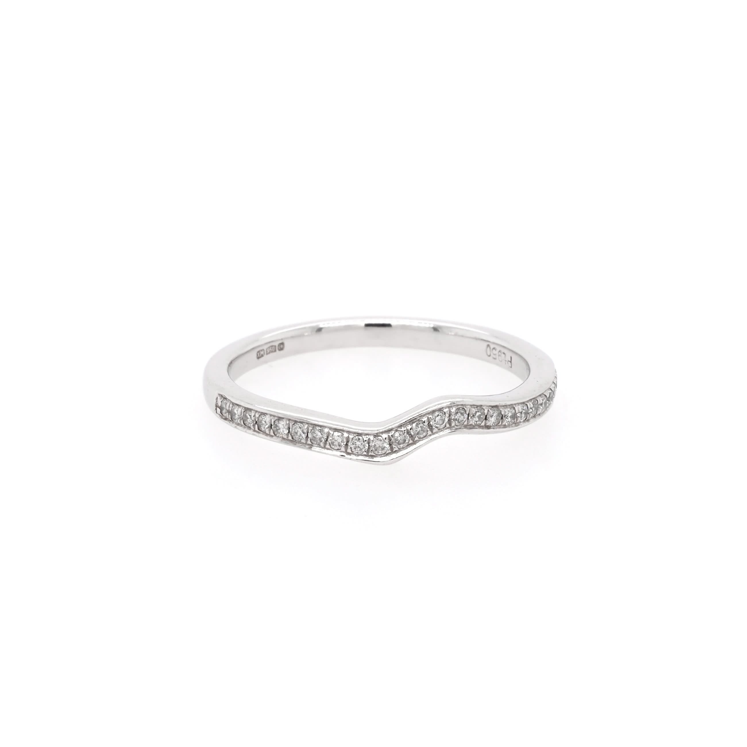 Ogden of Harrogate Jewellery Platinum Diamond Shaped Wedding Ring, 0.13ct