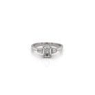 Ogden of Harrogate Jewellery Platinum Emerald-Cut and Baguette-Cut Diamond Three-Stone Ring