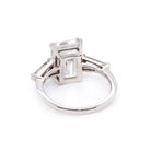 Ogden of Harrogate Jewellery Platinum Emerald-Cut Diamond Ring With Tapered Baguette Shoulders, GIA Cert. 5.13cts D VS2