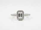 Ogden of Harrogate Jewellery Platinum G VS1 Emerald-Cut Diamond Halo Ring **POA**