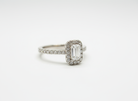 Ogden of Harrogate Jewellery Platinum G VS1 Emerald-Cut Diamond Halo Ring **POA**