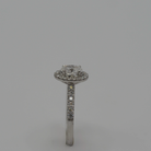 Ogden of Harrogate Jewellery Platinum Oval Diamond Cluster Ring