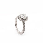 Ogden of Harrogate Jewellery Platinum Oval Diamond Halo Cluster Ring