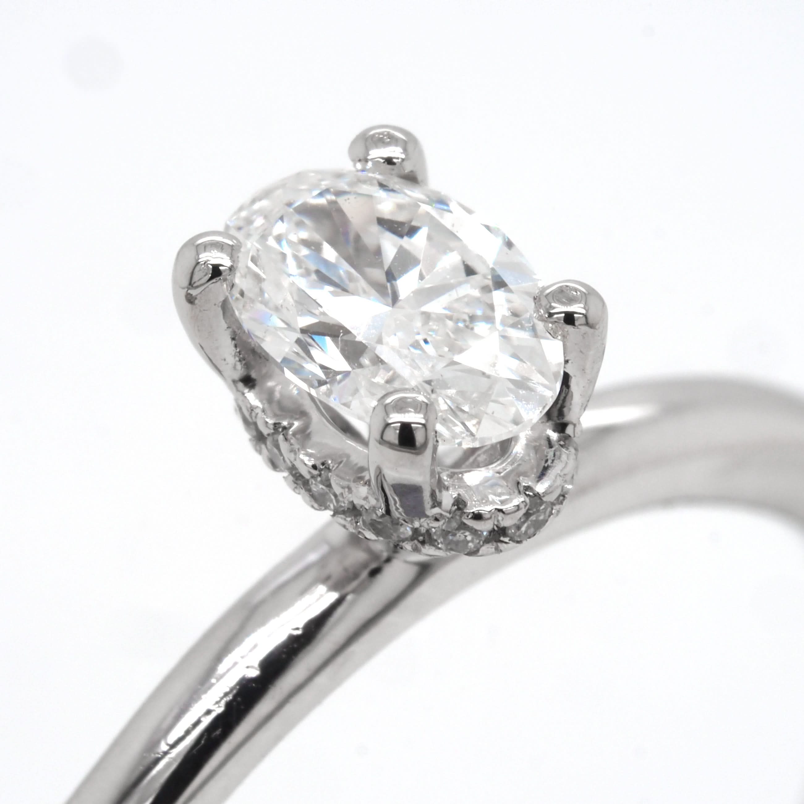 Ogden of Harrogate Jewellery Platinum Oval diamond Solitaire Ring, 0.41ct
