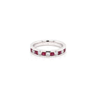 Ogden of Harrogate Jewellery Platinum Ruby and Diamond-Set Half Eternity Ring