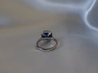 Ogden of Harrogate Jewellery Platinum Sapphire and Diamond Double-Halo Ring