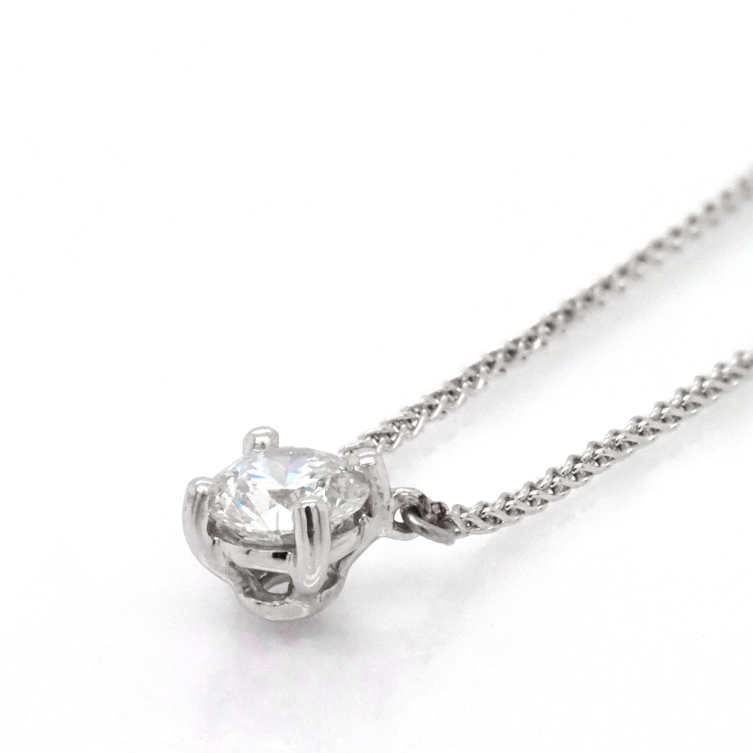 Ogden of Harrogate Jewellery Platinum Single-Stone Diamond Fixed Pendant