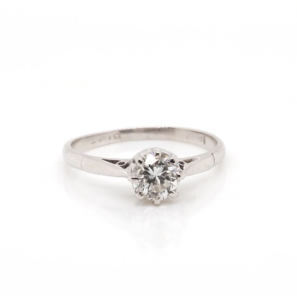 Ogden of Harrogate Jewellery Platinum Single Stone Diamond Solitaire Ring – 0.61ct H/I VS1/2