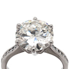 Ogden of Harrogate Jewellery Platinum Single-Stone Diamond Solitaire Ring with Diamond-Set Shoulders