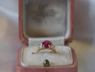 Ogden of Harrogate Jewellery Ruby and Diamond Three-Stone Ring in 18ct Yellow Gold