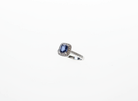 Ogden of Harrogate Jewellery Sapphire and Diamond Halo Ring in 18ct White Gold