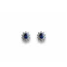 Ogden of Harrogate Jewellery Sappire and Diamond Cluster Studs
