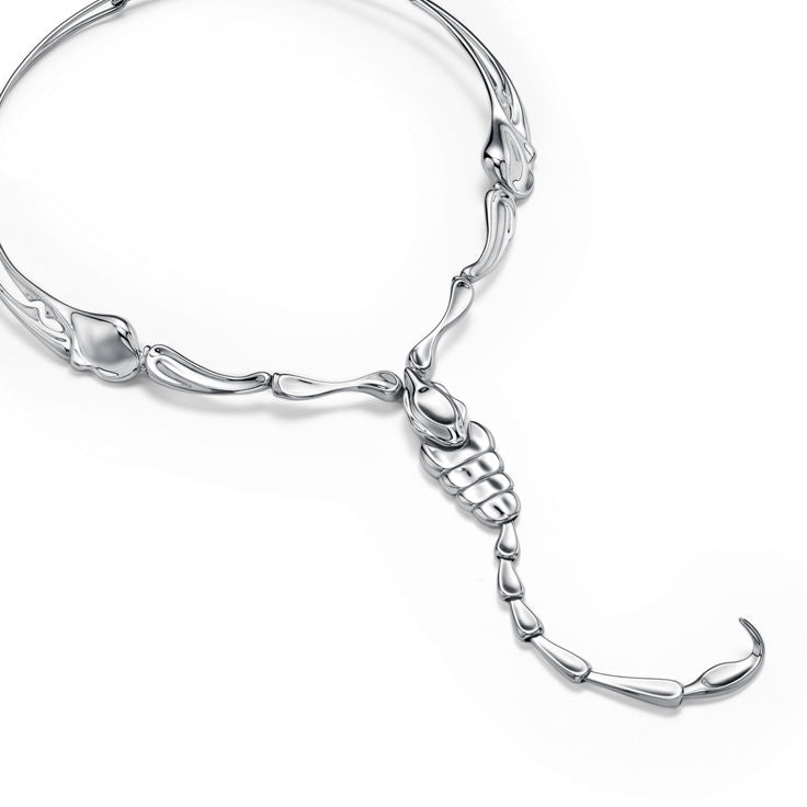 Ogden of Harrogate Jewellery Scorpion Necklace in Sterling Silver