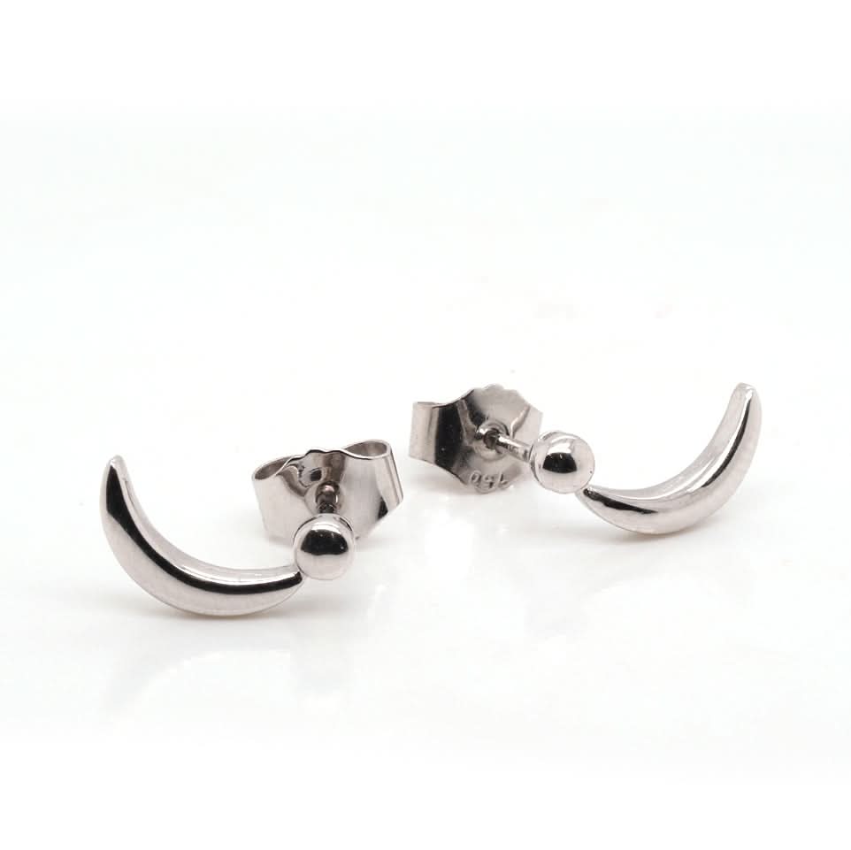 Ogden of Harrogate Jewellery Silver Crescent Earrings